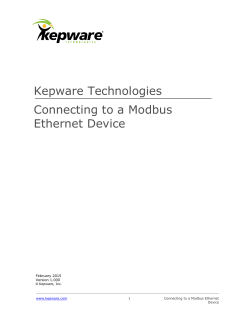 Connecting to a Modbus Ethernet Device