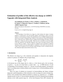 Estimation of profiles of the effective ion charge at