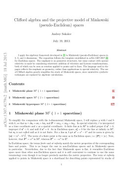 (pseudo-Euclidean) spaces arXiv:1307.4179v2