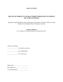 the use of iodine to characterize formation waters in oil and gas fields