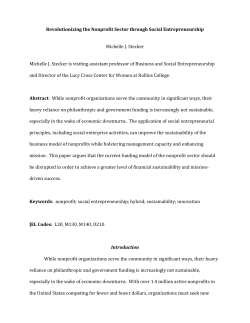 Revolutionizing the Nonprofit Sector through Social