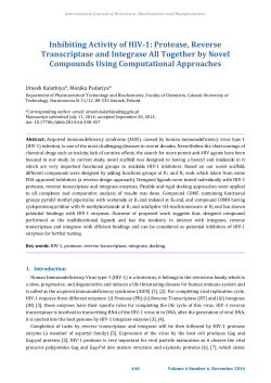 Inhibiting Activity of HIV-1: Protease, Reverse Transcriptase and