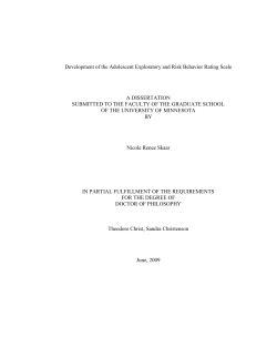 Development of the Adolescent Exploratory and Risk Behavior