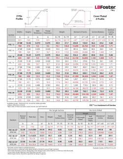 PZC Sheet Pile Technical Data