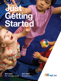 2014-2018 EPL Strategic Goals 2017