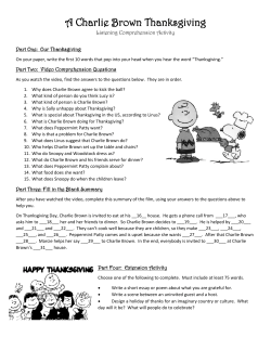 A Charlie Brown Thanksgiving