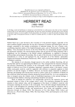 Herbert Read - International Bureau of Education