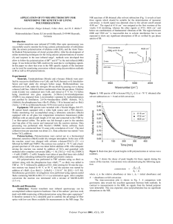Application of FT-NIR Spectroscopy for Monitoring the Kinetics of