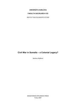 Civil War in Somalia – a Colonial Legacy?