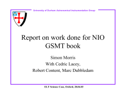 Large telescope science case work at Durham