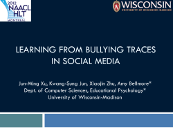 LEARNING FROM BULLYING TRACES IN SOCIAL MEDIA