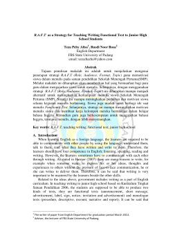 RAFT as a Strategy Tujuan penulisan makalah - e