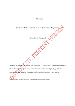 On the use of actor portrayals in research on emotional expression