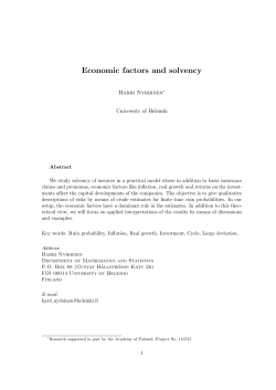Economic factors and solvency - International Actuarial Association