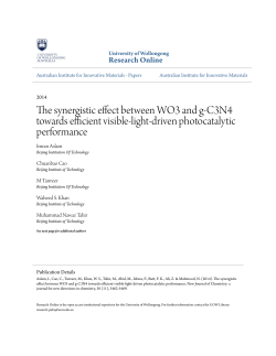 The synergistic effect between WO3 and g-C3N4