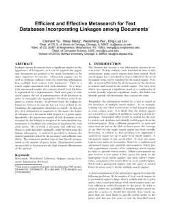 Efficient and Effective Metasearch for Text Databases Incorporating