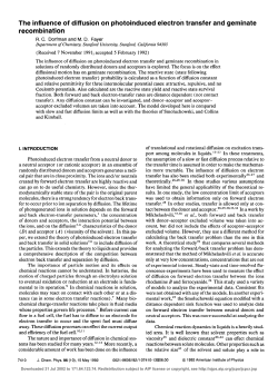 The influence of diffusion on photoinduced electron transfer and