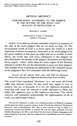 "Har-Magedon" According to the Hebrew in the Setting of the Seven