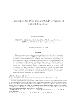 Taxation of Oil Products and GDP Dynamics of Oil-rich Countries