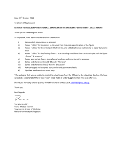 Date: 25th October 2014 To Whom It May Concern REVISION TO