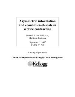 Asymmetric information and economies-of