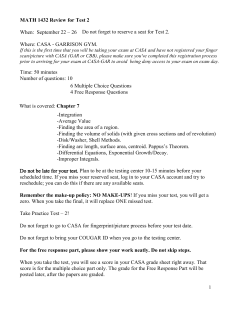 MATH 1432 Review for Test 2 When: September 22 &ndash; 26 Where