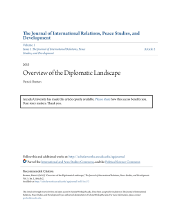 Overview of the Diplomatic Landscape