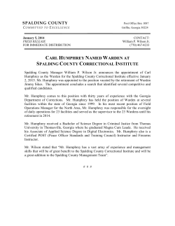 carl humphrey named warden at spalding county correctional institute