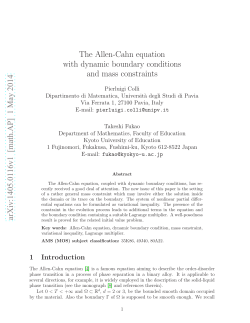 The Allen-Cahn equation with dynamic boundary conditions and