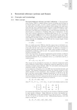 4 Terrestrial reference systems and frames