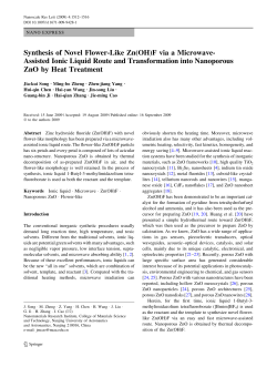 Synthesis of Novel Flower-Like Zn(OH)F via a Microwave