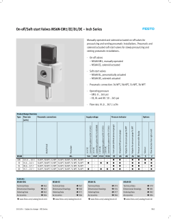 On-off/Soft-start Valves MS6N-EM1/EE/DL/DE &ndash; Inch Series