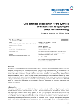 Gold-catalyzed glycosidation for the synthesis of trisaccharides by