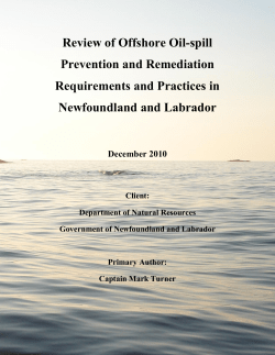 Review of Offshore Oil-spill Prevention and Remediation