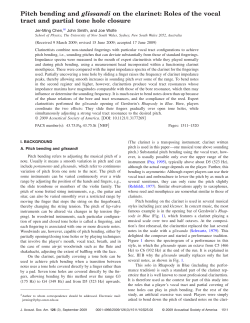 Pitch bending and glissandi on the clarinet: Roles of the vocal tract