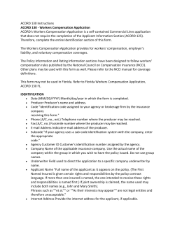 ACORD 130 Instructions ACORD 130