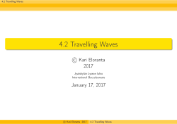 4.2 Travelling Waves