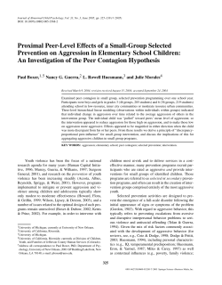 Proximal Peer-Level Effects of a Small