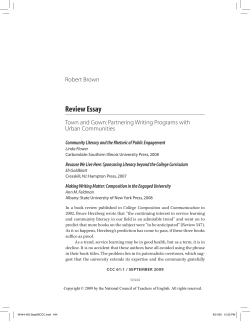 Review Essay: Town and Gown: Partnering Writing