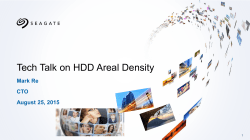 Tech Talk on HDD Areal Density