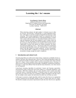 Learning the k in k-means