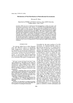 Mechanisms of Fish Distribution in Heterothermal Environments As