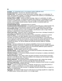 Accident - an unexpected event or circumstance without deliberate