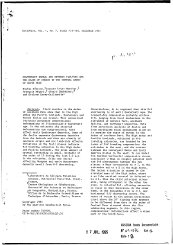 Quaternary normal and reverse faulting and the state of stress in the