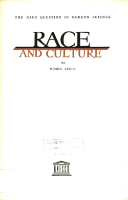 Race and culture - UNESDOC