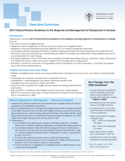 Executive Summary - Osteoporosis Canada