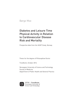 Diabetes and Leisure Time Physical Activity in