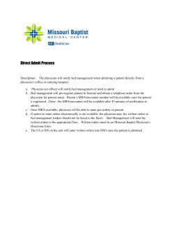Direct Admit Process