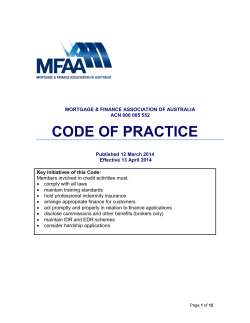 MFAA Code of Practice ​ effective