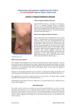Osgood-Schlatters Disease - Up And Running Sports Injury Clinic